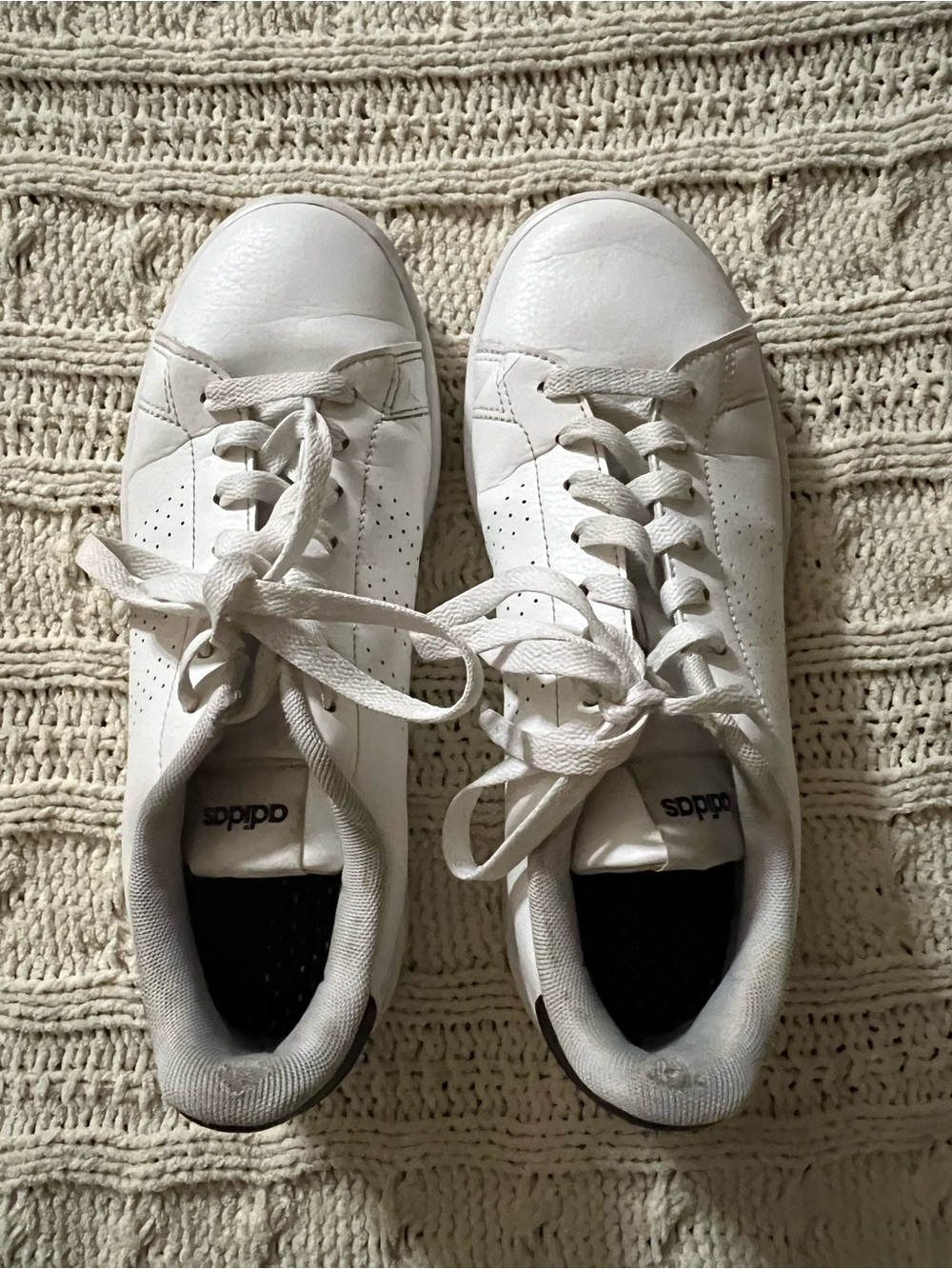 adidas White Women's Leather Sneakers